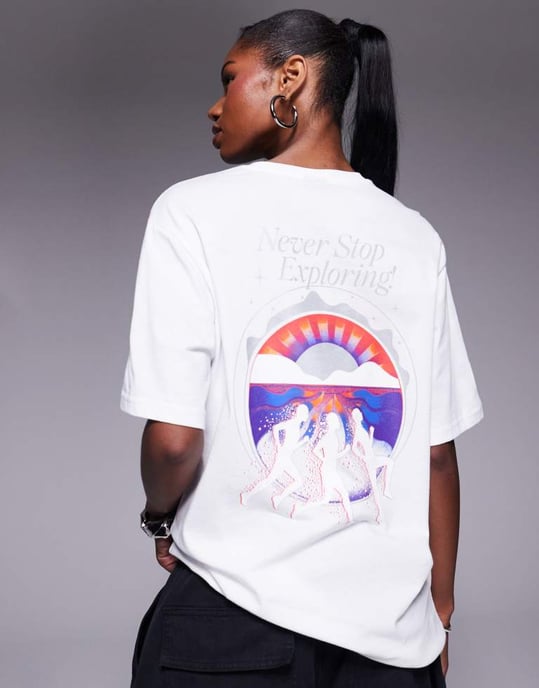 The North Face Never Stop unisex backprint t-shirt in white - Image 3