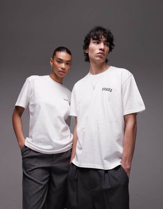 Dickies snake graphic back print t-shirt in white - Image 4