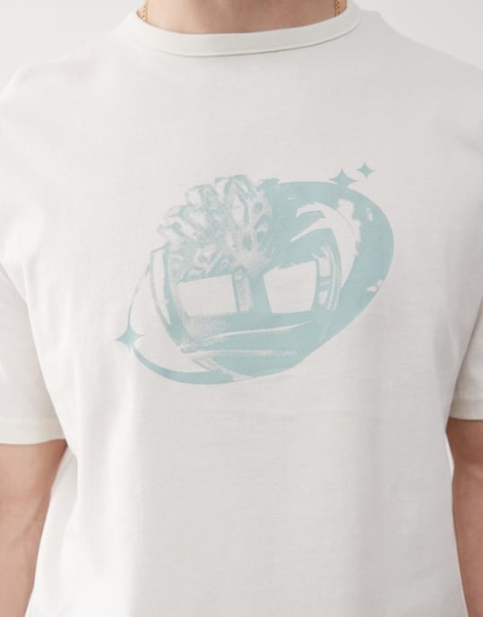 Timberland chest graphic logo t-shirt in white - Image 3