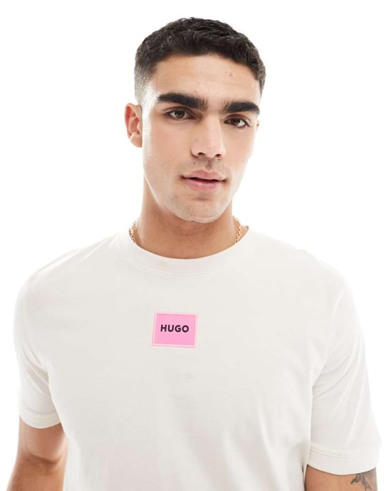 HUGO RED Diragolino t-shirt in white - Image 4
