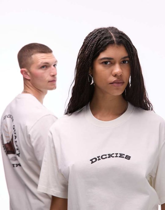 Dickies outdoor graphic back print t-shirt in off white - Image 4