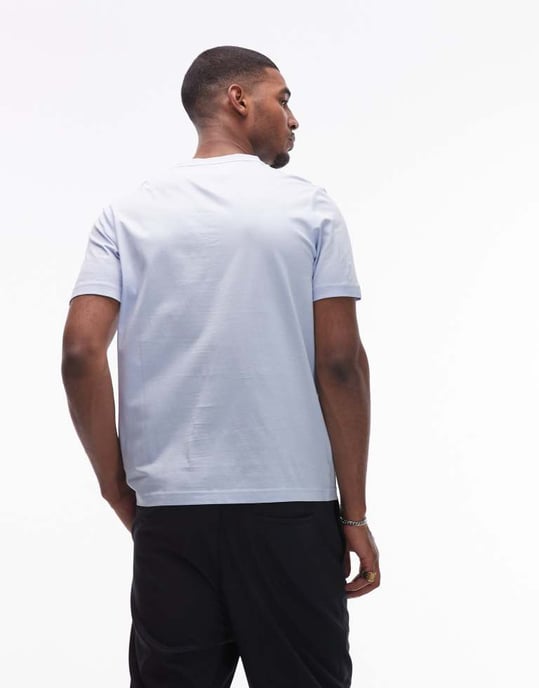Tommy Hilfiger monotype logo t-shirt in pale blue - Image 4