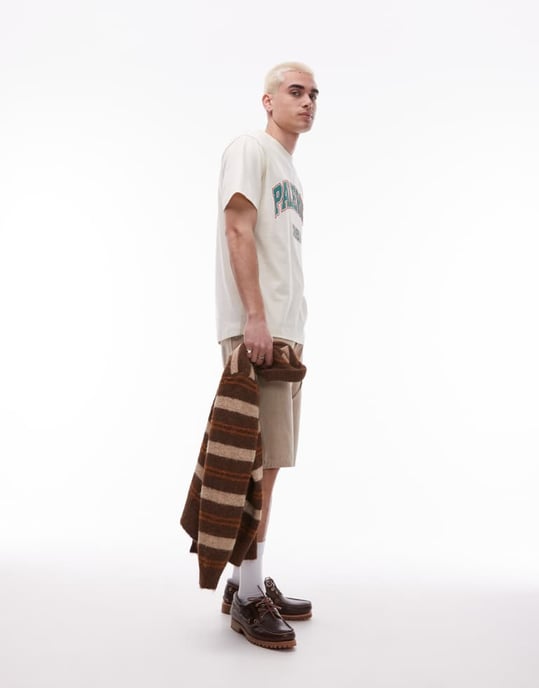 Topman relaxed fit t-shirt with Palermo print in ecru - Image 2