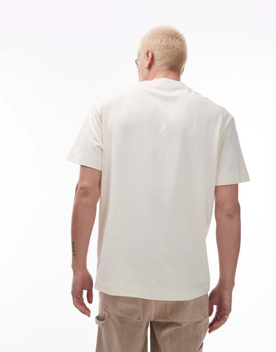 Topman relaxed fit t-shirt with Palermo print in ecru - Image 4