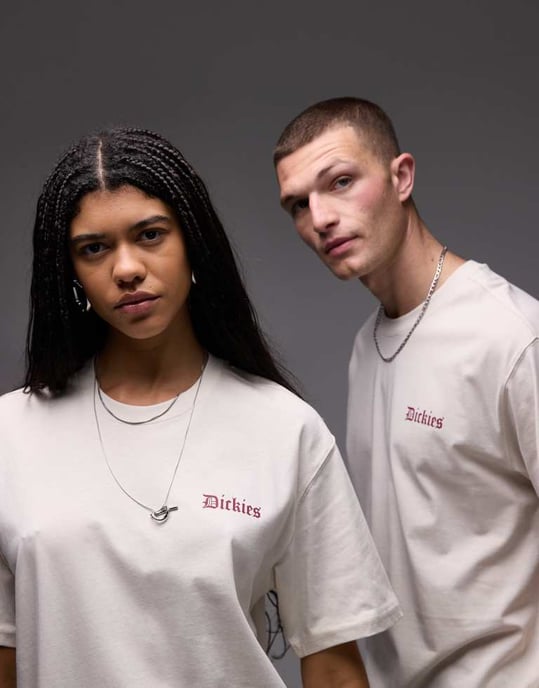 Dickies deep rooted graphic back print t-shirt in off white- exclusive to ASOS - Image 3