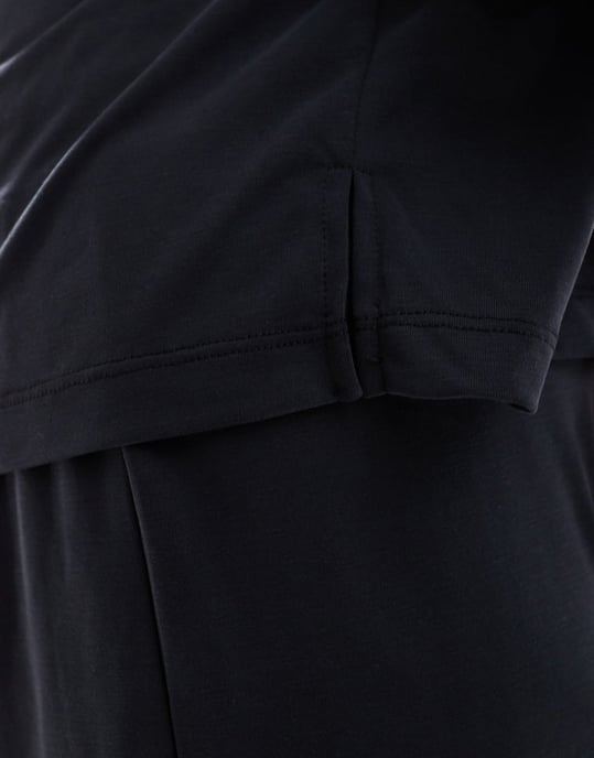 Pieces Curve slinky super soft boxy t-shirt co-ord in black - Image 3