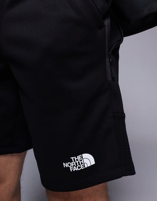 The North Face Mountain Athletics tech fleece shorts in black - Image 4