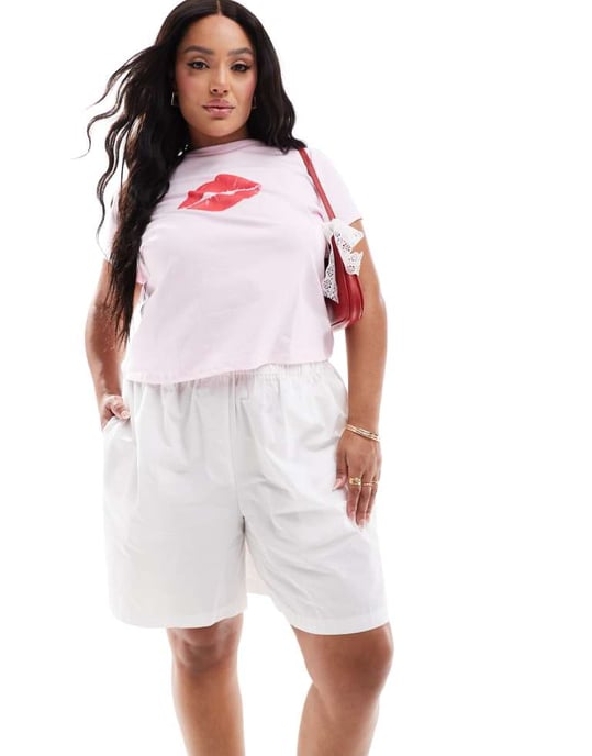 ASOS DESIGN Curve långlinje boxershorts i vitt - Image 2