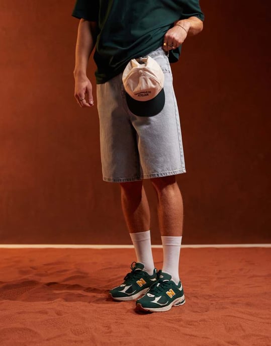 ASOS DESIGN långlängds denimshorts i ljus tvättad blå - Image 2