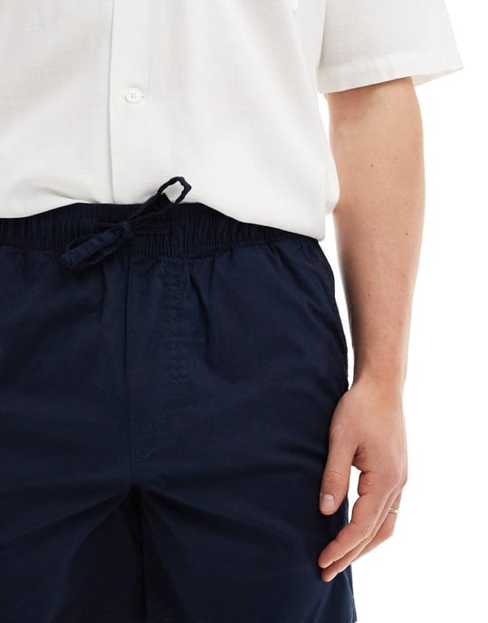 Jack & Jones chinoshorts med dragsko i midjan i marinblått - Image 3