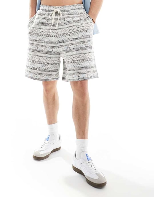 ASOS DESIGN oversized texturerade shorts i multifärg - Image 1