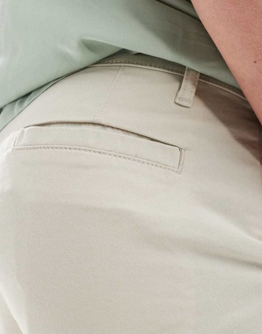 ASOS DESIGN 2-pack slim stretch chinoshorts i khaki och sten spara - Image 3