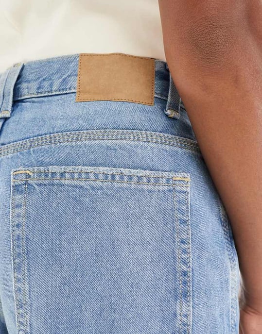 Cotton On 90s long denim short in blue haze - Image 3