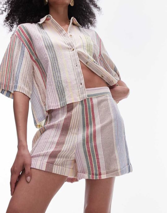 Topshop strandrandad shorts i flera färger - Image 4