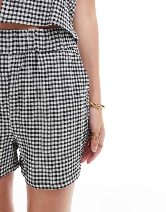JDY shorts-set i rutig mönster - Image 3