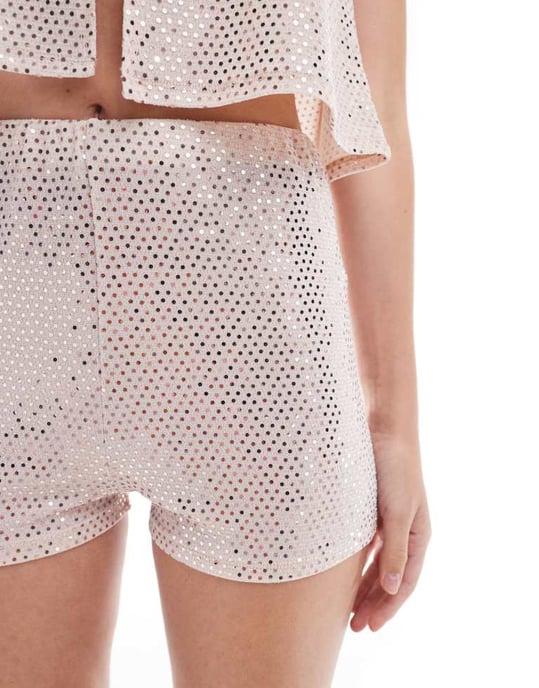 Miss Selfridge glittriga hot pants shorts - Image 4