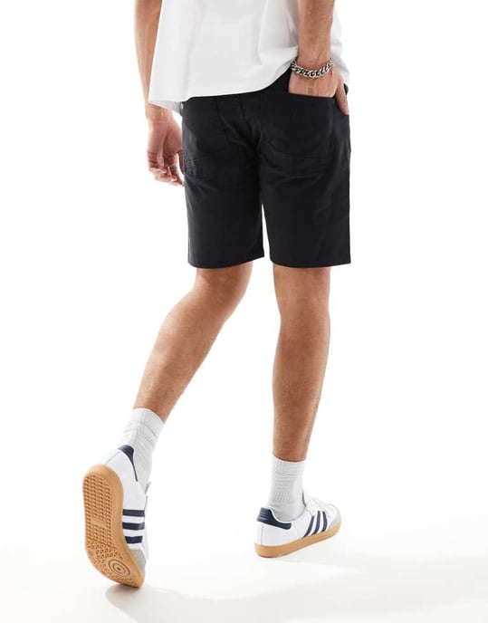 Ben Sherman slim fit 5-fickorsshorts i svart - Image 2
