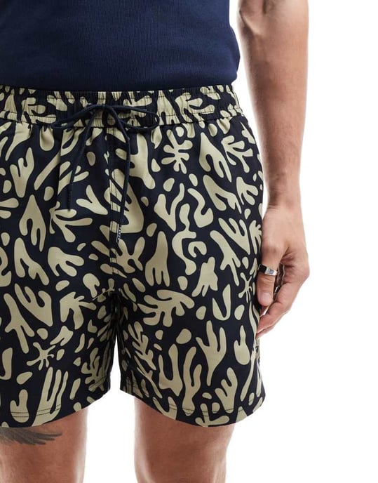 Farah printed shorts in navy - Image 4