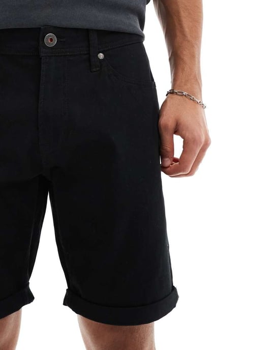 Jack & Jones femficksshorts i svart - Image 4