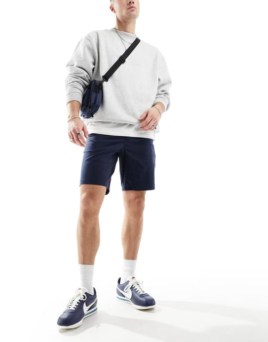 Marshall Artist zip sidoficka shorts i marinblå - Image 4