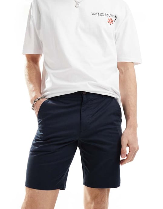 Farah Hawk Chino Short i marinblå - Image 2