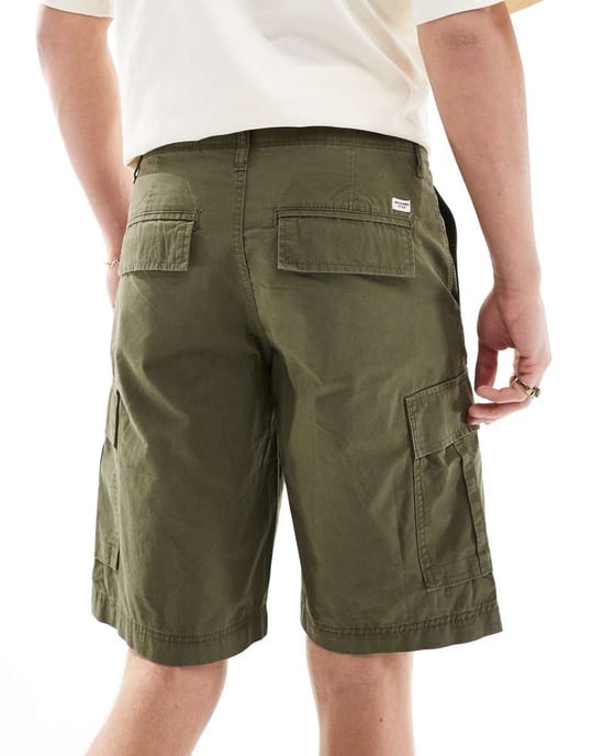 Jack & Jones 2-pack cargoshorts i svart och khaki - Image 3