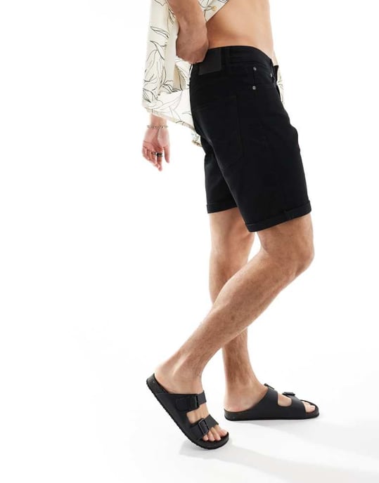 Jack & Jones Intelligence 2-pack 5-ficks shorts i svart och marinblå - Image 4