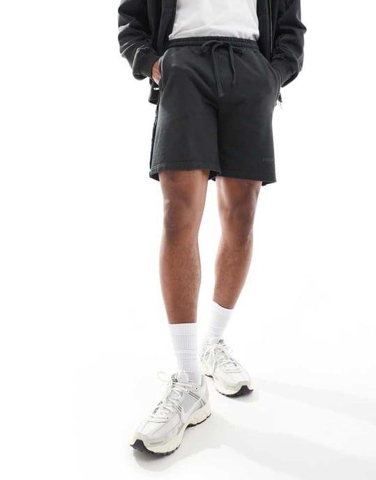 Couture Club co-ord rå söm jerse shorts i kolgrå - Image 4