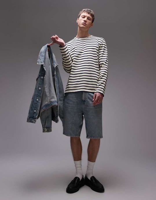 Tommy Jeans Isaac relaxed denim shorts in medium wash - Image 2