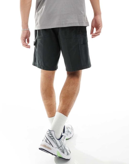 Obey Big Timer Twill Snickarshorts i svart - Image 4