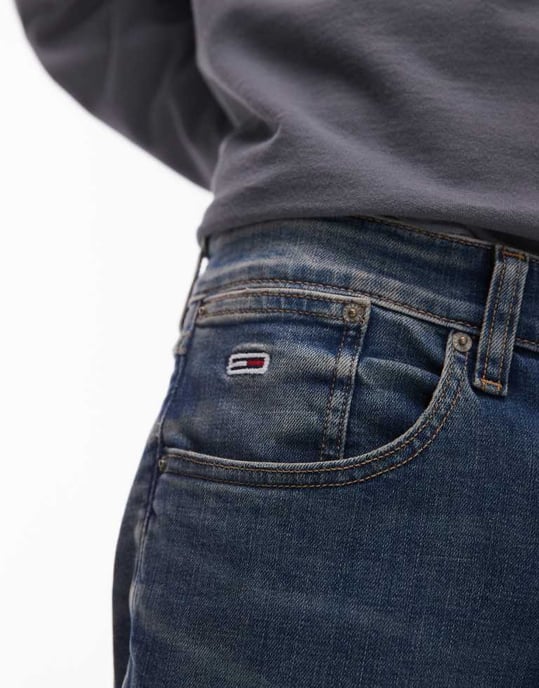 Tommy Jeans Ronnie denim shorts in dark wash - Image 4