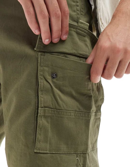 ADPT bred passform cargoshorts i khaki - Image 4