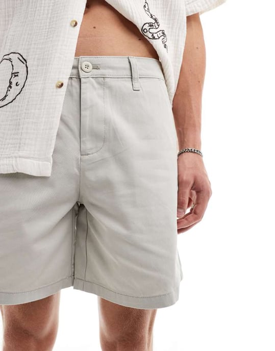 ASOS DESIGN chinoshorts i sten - Image 2