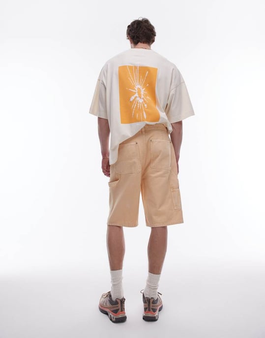 Topman snickarshorts i gul - Image 2
