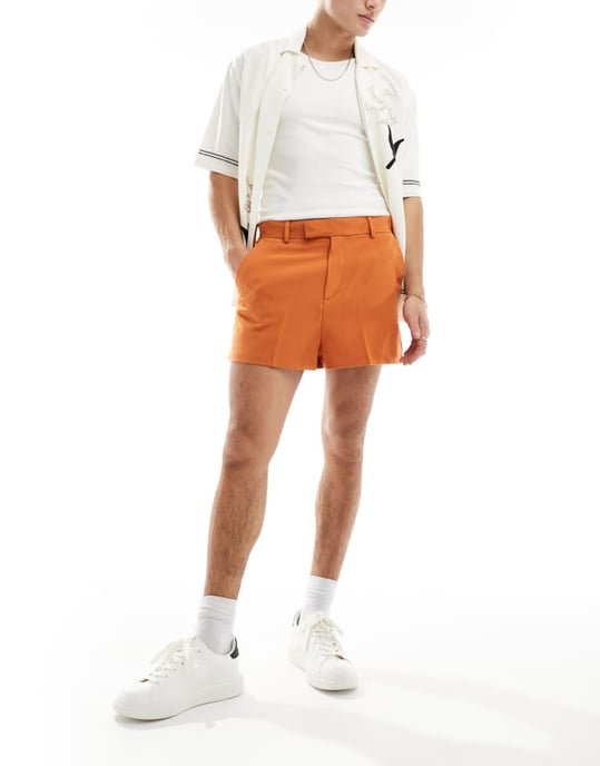 ASOS DESIGN smarta korta shorts i rost - Image 2