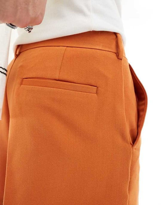 ASOS DESIGN smarta korta shorts i rost - Image 3
