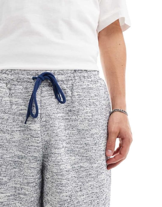 ASOS DESIGN överdimensionerade monokroma texturerade shorts - Image 4