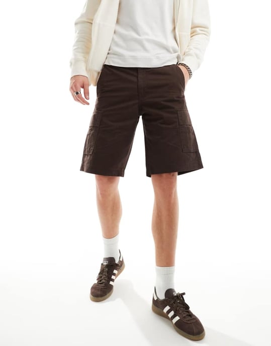 Jack & Jones cargoshorts i brunt - Image 3