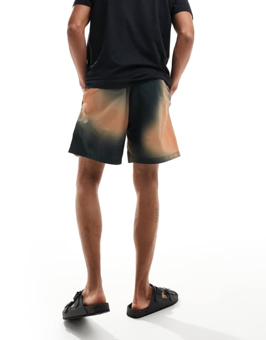 Fred Perry tryckt shorts i grönt - Image 3