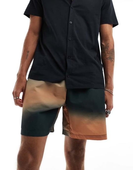 Fred Perry tryckt shorts i grönt - Image 4
