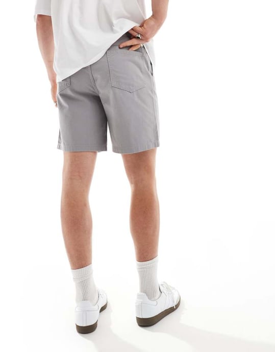 ASOS DESIGN chinoshorts i grått - Image 3