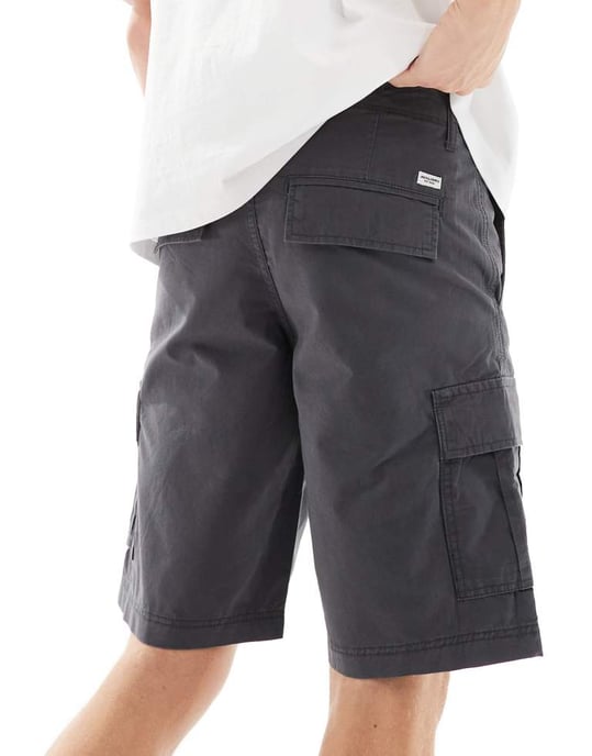 Jack & Jones cargo shorts i mörkgrått - Image 2