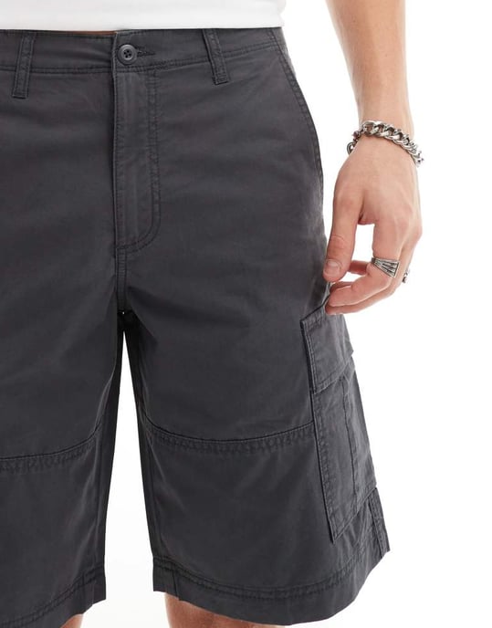 Jack & Jones cargo shorts i mörkgrått - Image 3