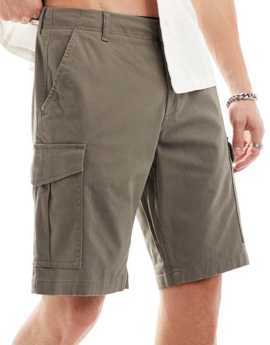 Jack & Jones cargoshorts i brunt - Image 4