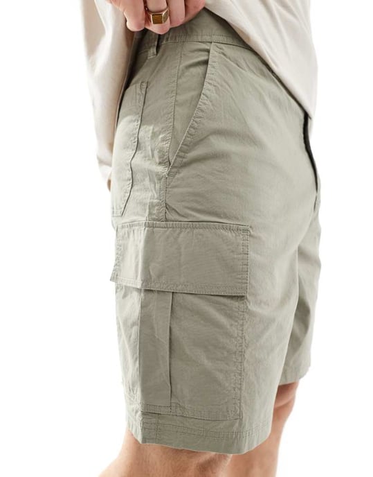 Selected Homme cargoshorts i khaki - Image 2
