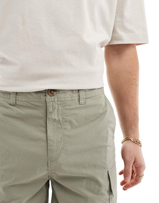 Selected Homme cargoshorts i khaki - Image 3