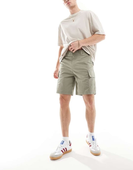 Selected Homme cargoshorts i khaki - Image 4