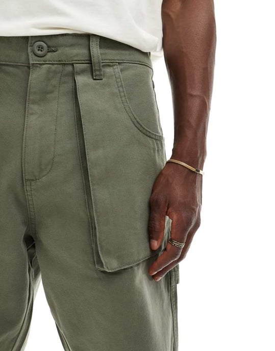 ASOS DESIGN snickarshorts i khaki - Image 3