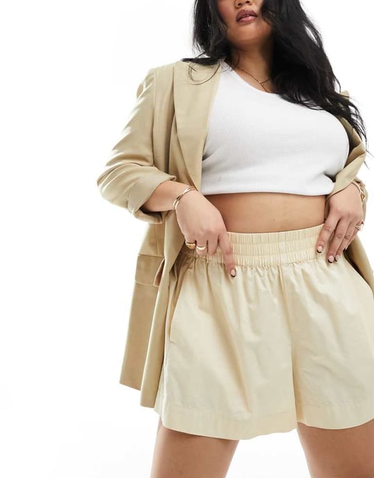 ASOS DESIGN Curve boxershorts i smörmjölk - Image 2