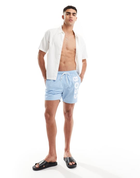 Boss Octopus badshorts i blått - Image 4